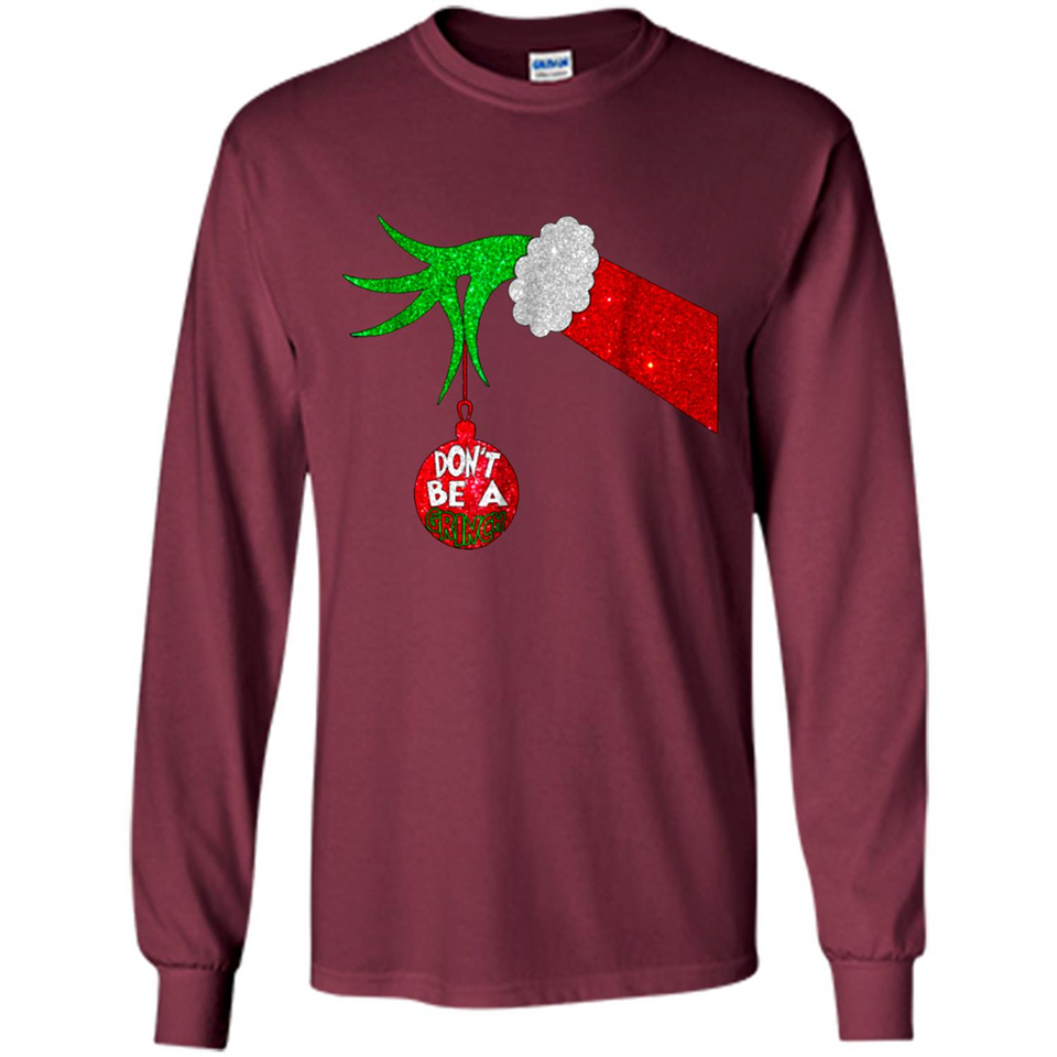 GRINCH HAND HOLDING CHRISTMAS ORNAMENT - DON'T BE A GRINCH PINGPONG