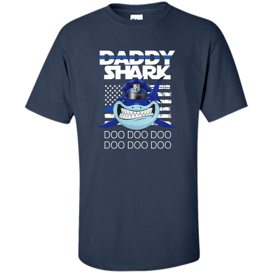 Police Daddy Shark Blue Line Tee