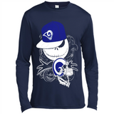 Jack Skellington The Nightmare Before Christmas-Rams Football - Canvas Long Sleeve T-Shirt
