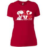 Snoopy loves NBA Chicago Bulls - Ladies' Boyfriend T-Shirt