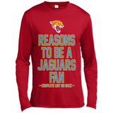 Reasons to be a Jacksonville Jaguars Fan Complete List on Back - Canvas Long Sleeve T-Shirt