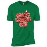 Funny Christmas Clothes - Santas Favorite Chef - Premium Short Sleeve T-Shirt
