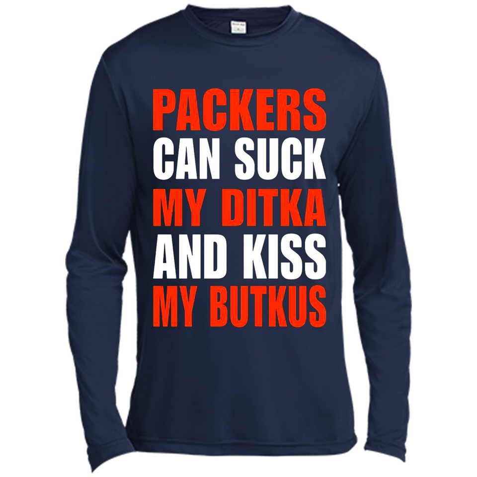Packers can suck my Ditka and kiss my Butkus PINGPONG - Canvas Long Sleeve T-Shirt