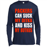 Packers can suck my Ditka and kiss my Butkus PINGPONG - Canvas Long Sleeve T-Shirt