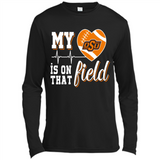 Oklahoma State Cowboys Football My Heart is on that Field - Canvas Long Sleeve T-Shirt
