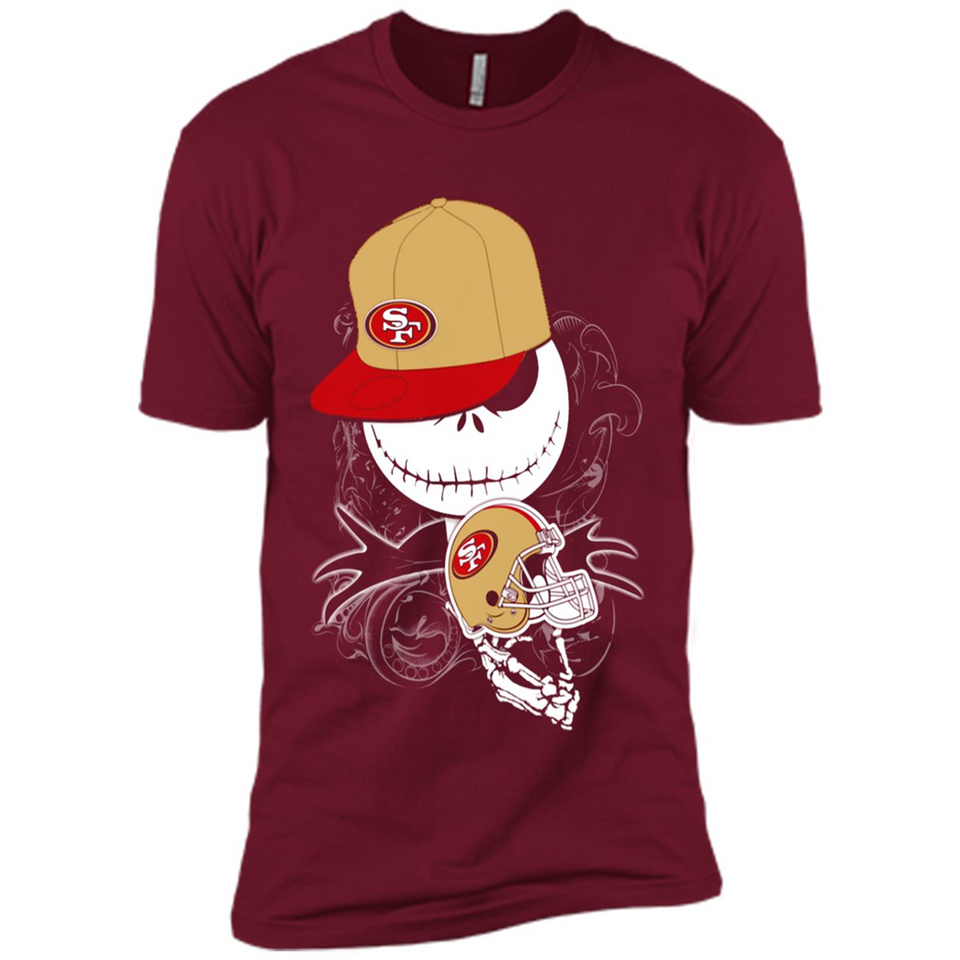 Jack Skellington The Nightmare Before Christmas-49ers Football - Premium Short Sleeve T-Shirt