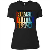 Retro Straight Outta 1970 48 Years Old - Ladies' Boyfriend T-Shirt