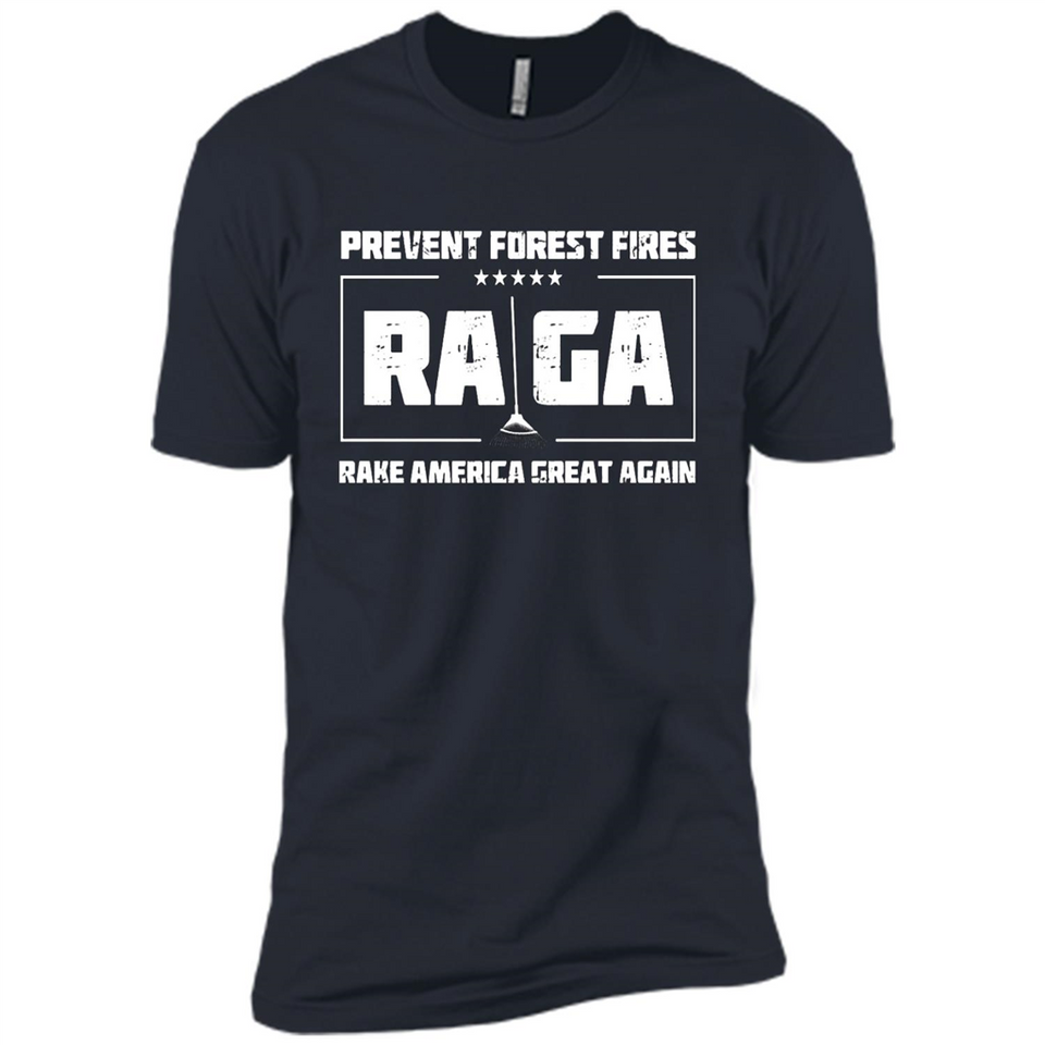 Prevent Forest Fires Rake America Great Again Shirt PINGPONG - Premium Short Sleeve T-Shirt