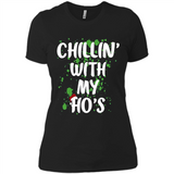 Chillin With My Ho's Funny Christmas - Ladies' Boyfriend T-Shirt