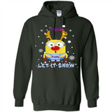 Minion Atlanta Braves Ugly Christmas Sweater Let it Snow - Hoodie