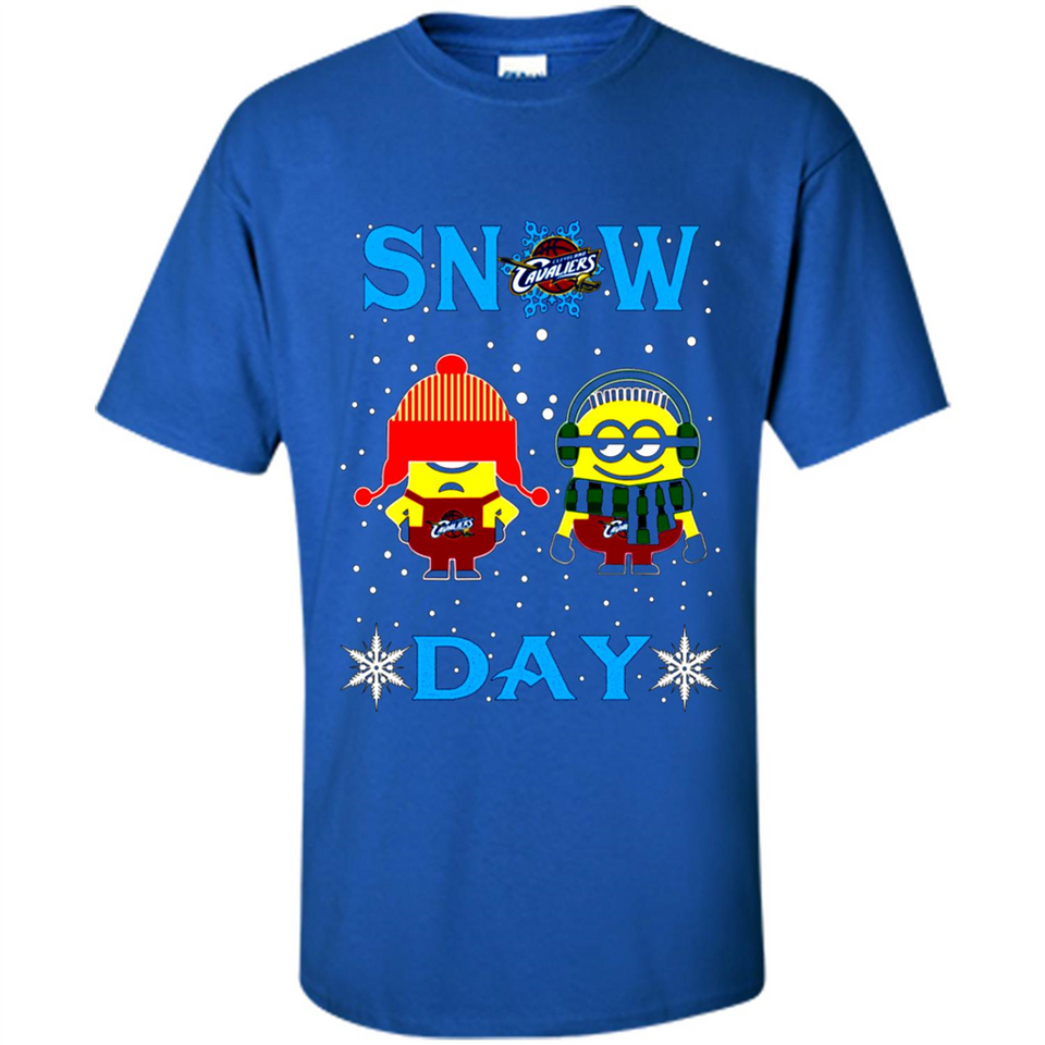 Snow Day Shirt For Cleveland Cavaliers Vs Minion Fans pingpong