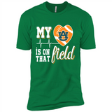 Auburn Tigers Football My Heart is on that Field - Premium Short Sleeve T-Shirt