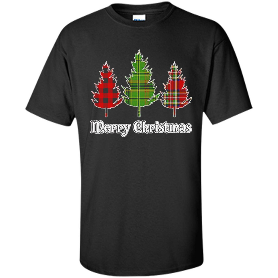 Plaid Christmas Tree Shirt Merry Christmas Plaid is Rad