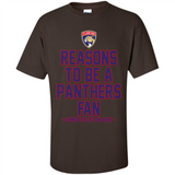 Reasons to be a Florida Panthers Fan Complete List on Back - Shirt