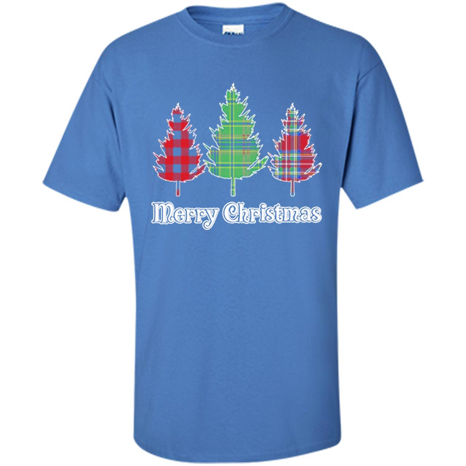 Plaid Christmas Tree Shirt Merry Christmas Plaid is Rad