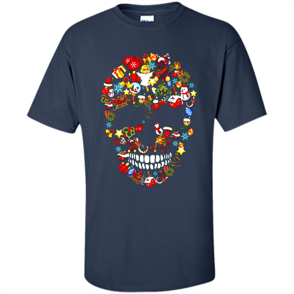 Skull Christmas Decorations Merry Xmas T-Shirt - Shirt