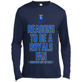 Reasons to be a Kansas City Royals Fan Complete List on Back - Canvas Long Sleeve T-Shirt