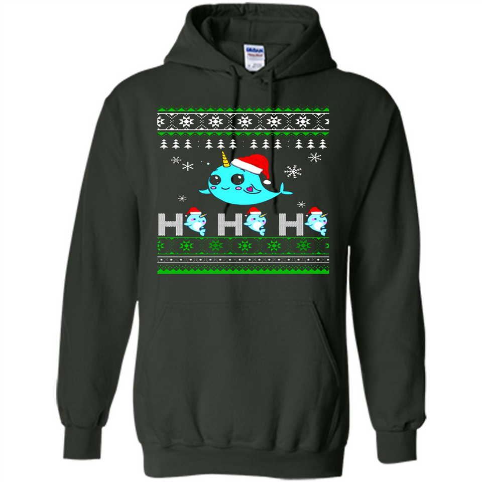 Narwhal christmas sweatshirt hoodie long PINGPONG - Hoodie