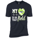 Seattle Seahawks Football My Heart is on that Field - Premium Short Sleeve T-Shirt