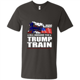 All Board The Trump Train 2020 Patriotic U.S Flag pingpong - Men's V-Neck