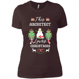 This Architect Loves Christmas Tree Shirt with Snowman