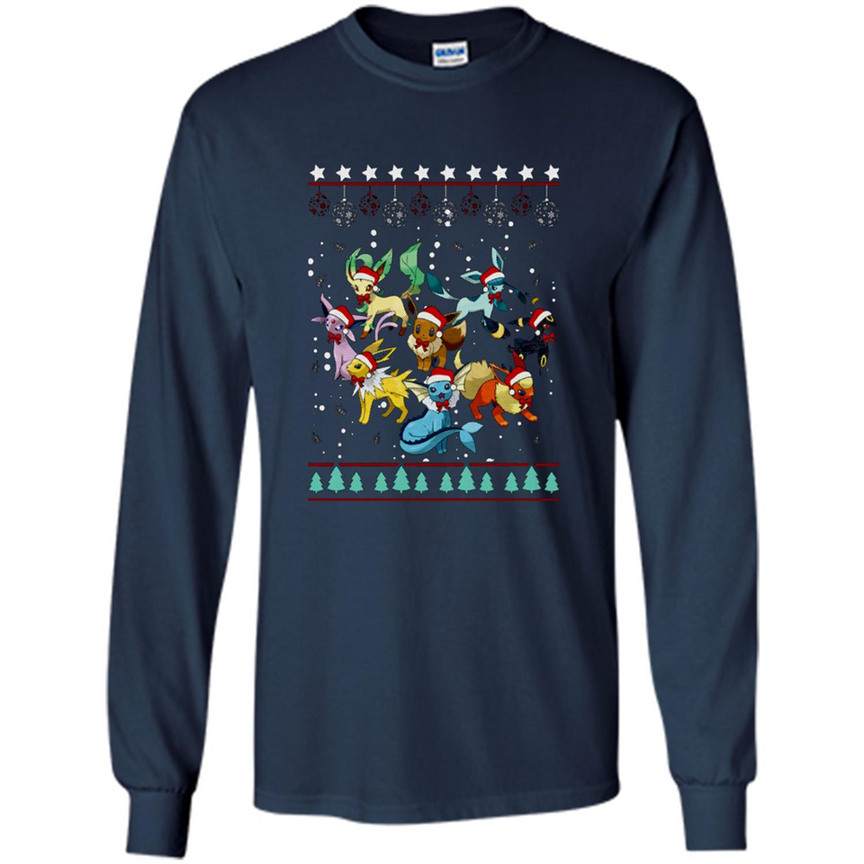 Pokemon Eeveelutions Ugly Christmas Sweater Perfect Christmas PINGPONG