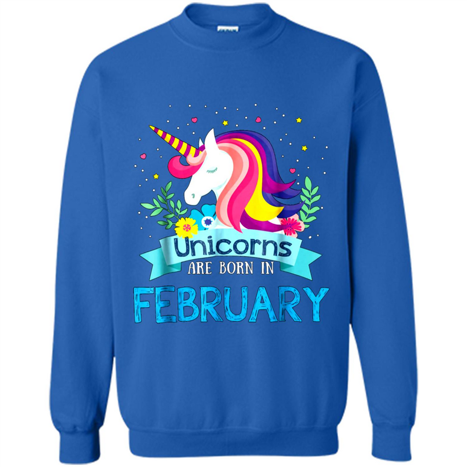 Unicorns are born in February Birthday Rainbow Gift Custom Ultra Cotton