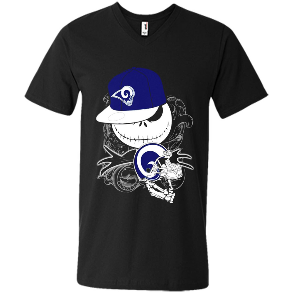 Jack Skellington The Nightmare Before Christmas-Rams Football - Men's V-Neck