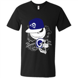 Jack Skellington The Nightmare Before Christmas-Rams Football - Men's V-Neck