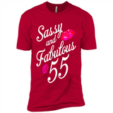 Sassy and Fabulous at 55 - 55th Birthday - Premium Short Sleeve T-Shirt