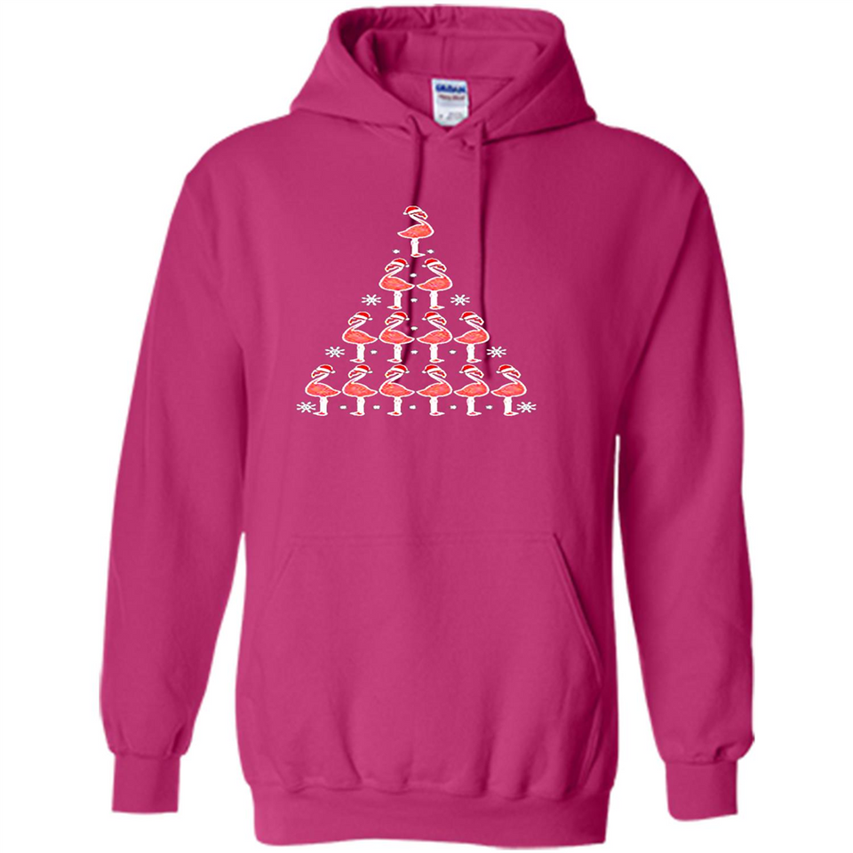 Flamingo Christmas Tree Flamingo - Hoodie