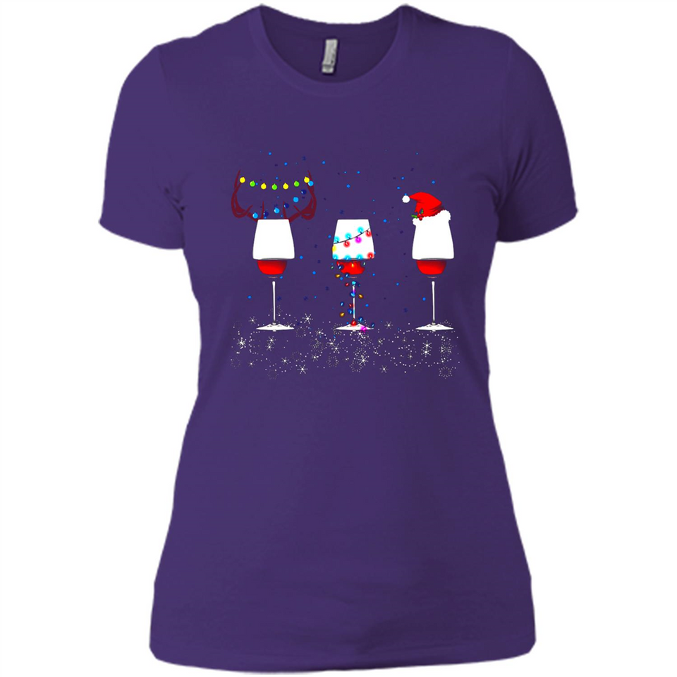 Christmas Red Wine Funny Merry Xmas Sweatshirt - Ladies' Boyfriend T-Shirt