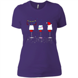 Christmas Red Wine Funny Merry Xmas Sweatshirt - Ladies' Boyfriend T-Shirt