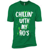 Chillin With My Ho's Funny Christmas - Premium Short Sleeve T-Shirt