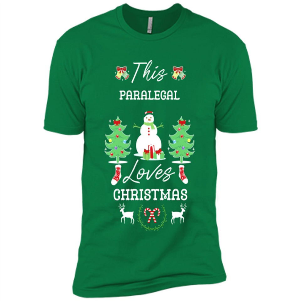 This Paralegal Loves Christmas Tree Shirt with Snowman