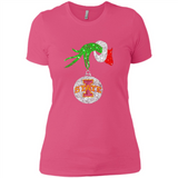 Amazing Iowa State Cyclones Glitter Grinch Monogram Ornament Christmas Gift - Ladies' Boyfriend T-Shirt