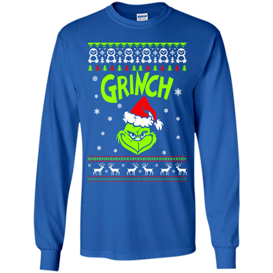 The Grinch Face Christmas - Long Sleeve T-Shirt