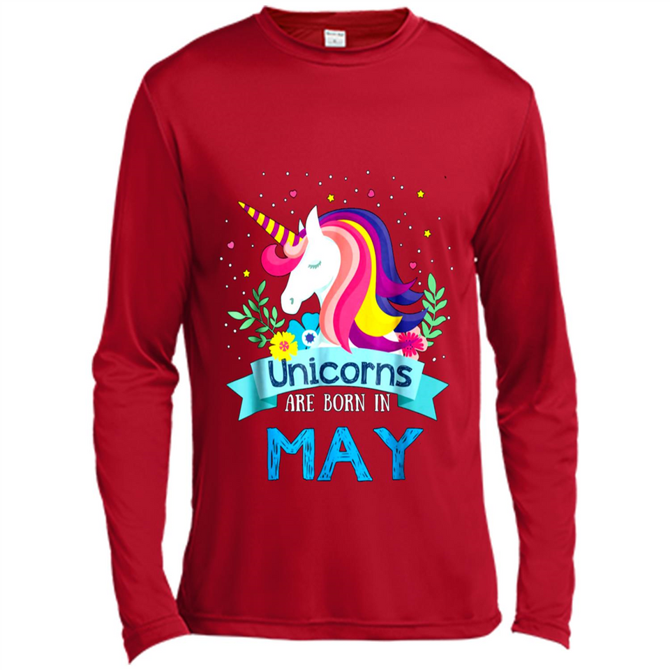 Unicorns are born in May Birthday Rainbow Gift Ladies Custom