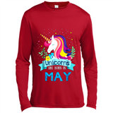 Unicorns are born in May Birthday Rainbow Gift Ladies Custom