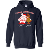 Christmas T-Shirt Santa And Reindeer Dilly Dilly - Hoodie