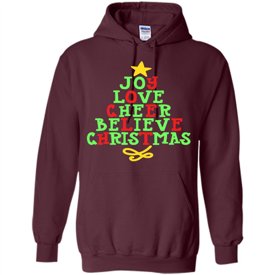 Joy Love Cheer Believe Christmas Tree