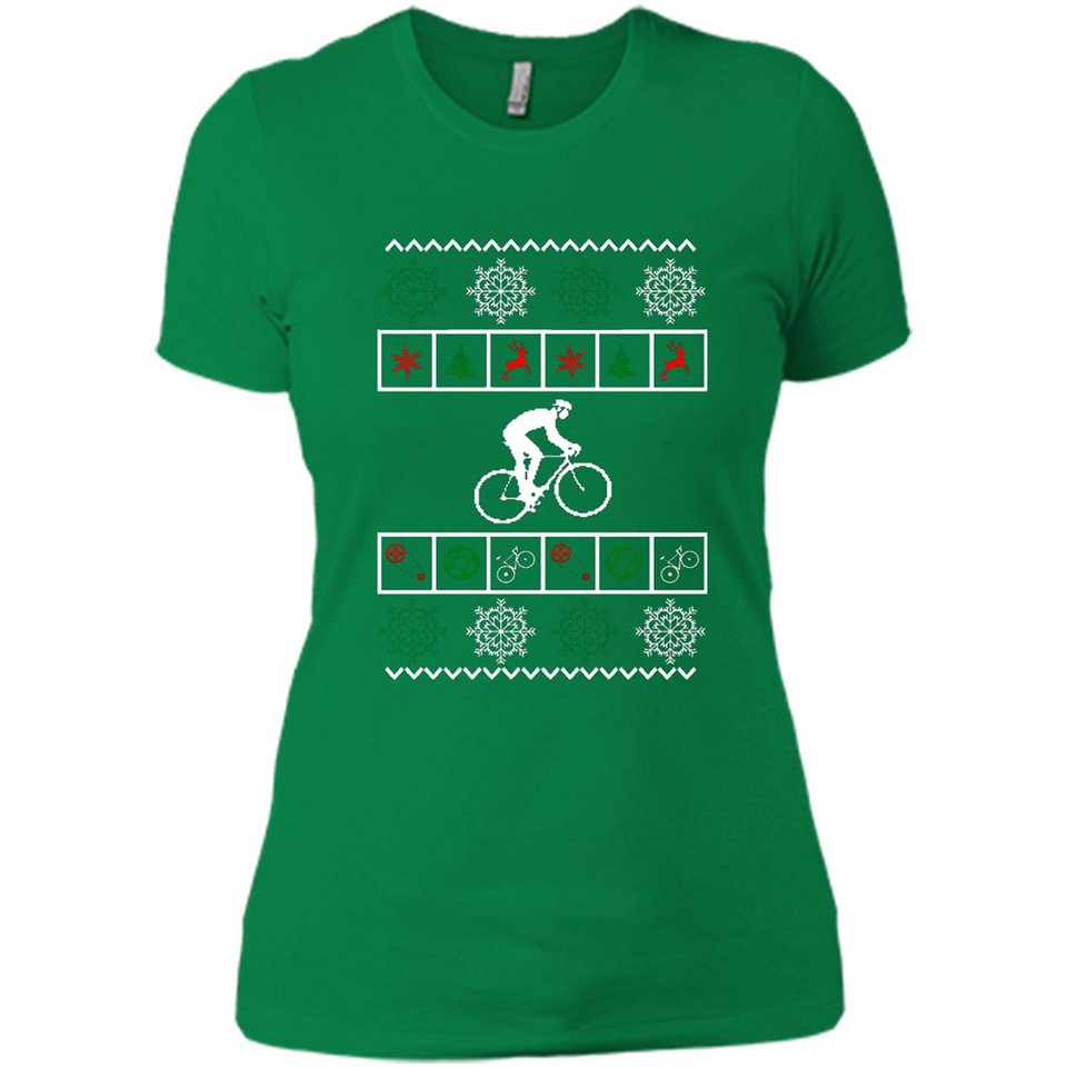 Christmas Ugly Sweater Best Cycling Ugly Christmas Sweater - Ladies' Boyfriend T-Shirt