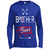 Brother Shirt Buffalo Plaid Family Camping Bear Tee - Canvas Long Sleeve T-Shirt