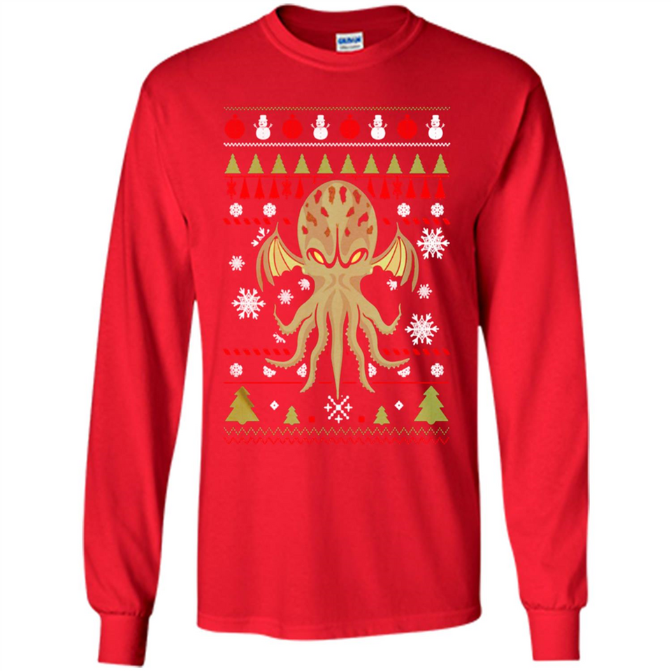 Octopus Ugly Sweater Christmas - Long Sleeve T-Shirt