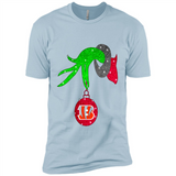 GRINCH HAND HOLDING CINCINNATI BENGALS GLITTER CHRISTMAS PINGPONG