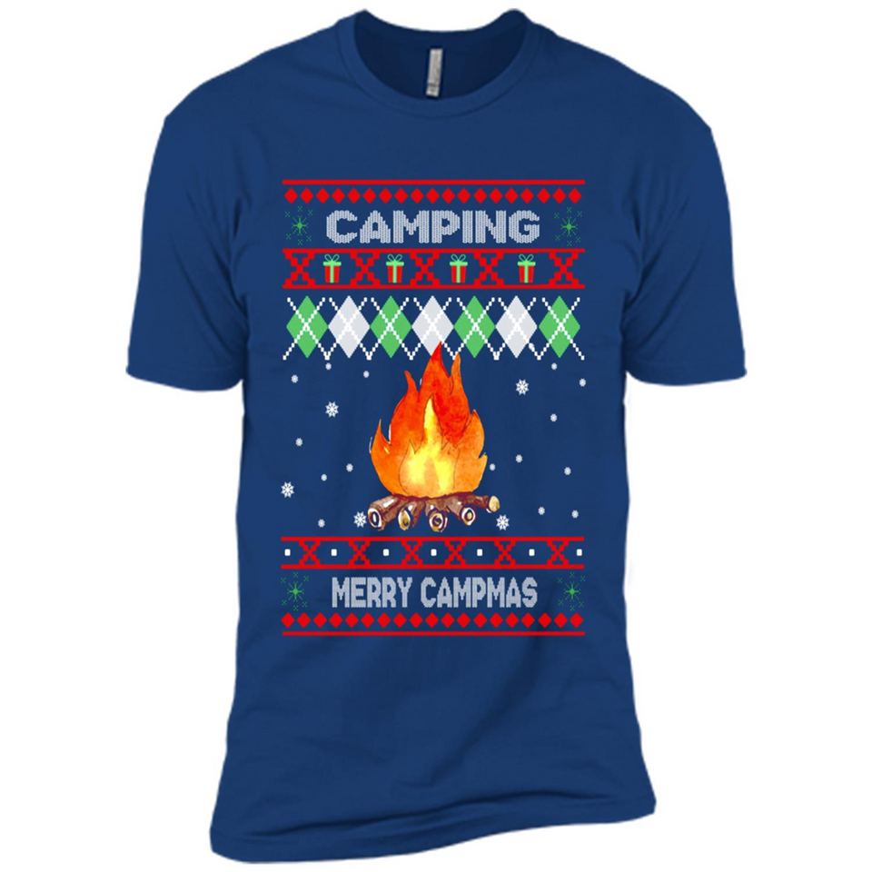 Merry Campmas Ugly Christmas - Premium Short Sleeve T-Shirt