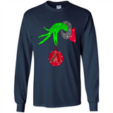 GRINCH HAND HOLDING ARIZONA DIAMONDBACKS GLITTER CHRISTMAS PINGPONG
