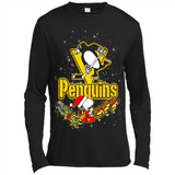 Snoopy Christmas Pittsburgh Penguins - Canvas Long Sleeve T-Shirt