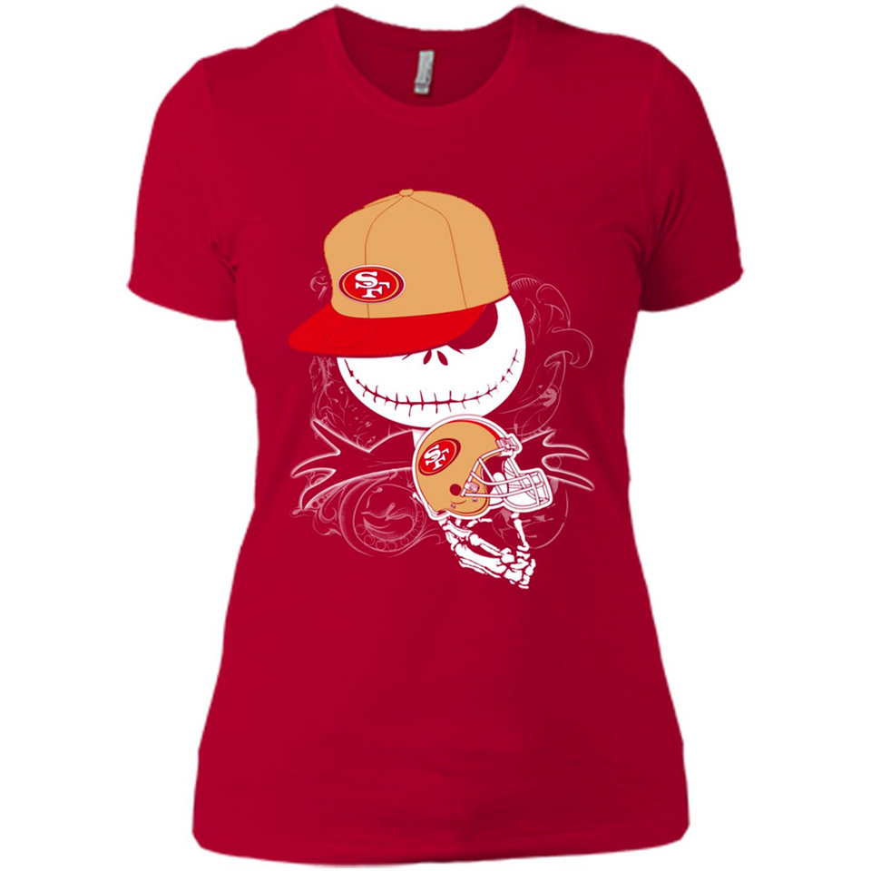 Jack Skellington The Nightmare Before Christmas-49ers Football - Ladies' Boyfriend T-Shirt