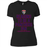 Reasons to be a Florida Panthers Fan Complete List on Back - Ladies' Boyfriend T-Shirt